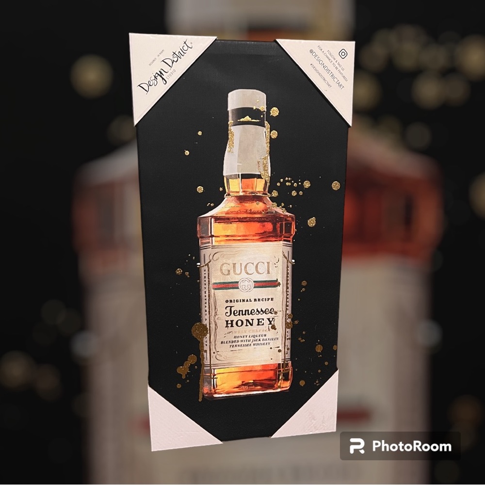 🌟 Design District - Gucci Whiskey Canvas Wall Art